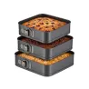 Zastaw 3 form tortownic do pieczenia ciast tortów kwadratowe blachy-5907451377802