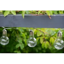 Girlanda solarna 10 żarówek z drucikiem led światło białe-ciepłe 3.8 m-6950000002631