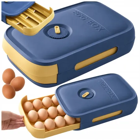 Pojemnik na jajka box organizer do lodówki pudełko szuflada do jaj-5907451380321