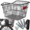 Koszyk rowerowy kosz na bagażnik z odblaskiem metalowy pojemny tylni-5907451379967
