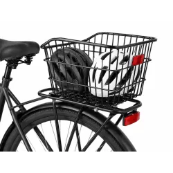 Koszyk rowerowy kosz na bagażnik z odblaskiem metalowy pojemny tylni-5907451379967