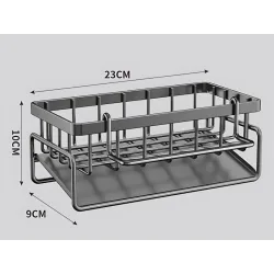 Koszyk do zlewu organizer na gąbki płyn przybory ociekacz metalowy-5907451374658