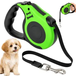 Smycz automatyczna dla psa taśma z blokadą mocna lekka zwijana 5m 15kg-5907451359839
