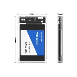 Obudowa dysku hdd ssd 2,5" usb 3.0 sata przezroczysta kieszeń-5907451330395