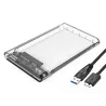 Obudowa dysku hdd ssd 2,5" usb 3.0 sata przezroczysta kieszeń-5907451330395