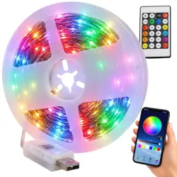 Taśma led rgb zewnętrzna wodoodporna ip65 usb bluetooth aplikacja 10m-5907451386354