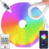 Taśma neon led 5m rgb bluetooth aplikacja pilot wodoodporna elastyczna-5907451386286