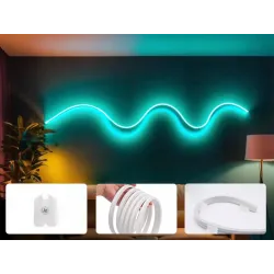 Taśma neon led 5m rgb bluetooth aplikacja pilot wodoodporna elastyczna-5907451386286