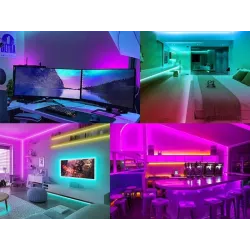 Taśma led RGB wodoodporna 5m bluetooth pasek sterowanie aplikacją-5907451386279