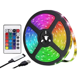 Taśma led RGB wodoodporna 5m bluetooth pasek sterowanie aplikacją-5907451386279
