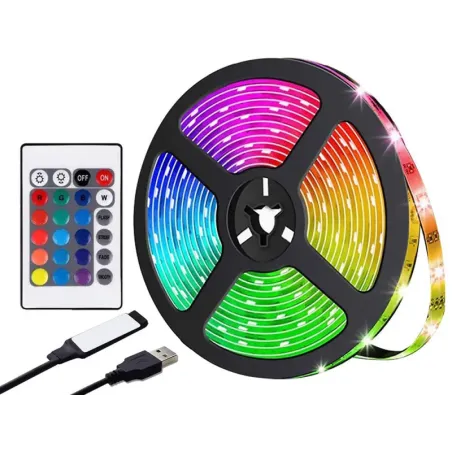 Taśma led RGB wodoodporna 5m bluetooth pasek sterowanie aplikacją-5907451386279
