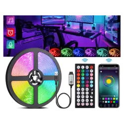 Taśma led RGB wodoodporna 5m bluetooth pasek sterowanie aplikacją-5907451386279