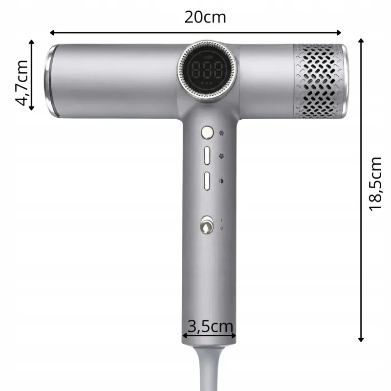 Suszarka do włosów z dyfuzorem koncentratorem 2000w profesjonalna-5907451390191