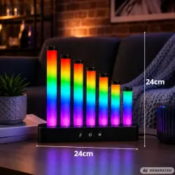 Lampka stojąca led RGB barwne schody USB 5v music sync aplikacja pilot-5907451392195