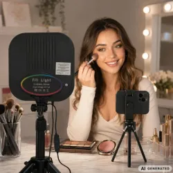 Lampa led do nagrywania makijażu zdjęć live 2500k - 7500k 3 barwy CCT-5907451392270