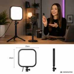 Lampa led do nagrywania makijażu zdjęć live 2500k - 7500k 3 barwy CCT-5907451392270