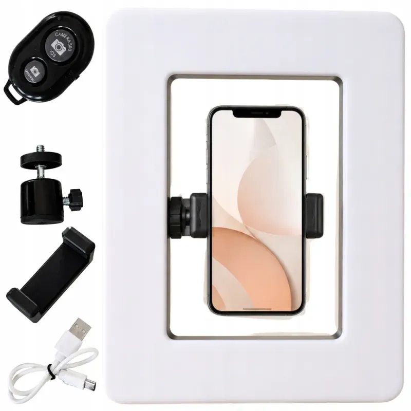 Lampa led pierścieniowa 3 barwy światła do telefonu aparatu pilot-5907451392263