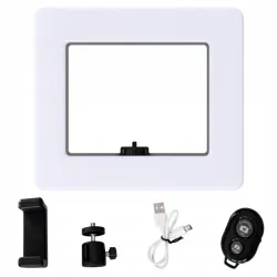 Lampa led pierścieniowa 3 barwy światła do telefonu aparatu pilot-5907451392263
