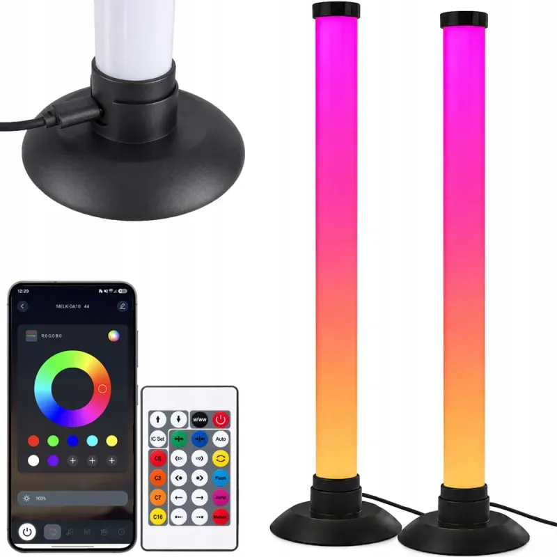 Light bar lampka biurkowa 42 cm RGB czujnik muzyki oświetlenie ambient-5907451392188
