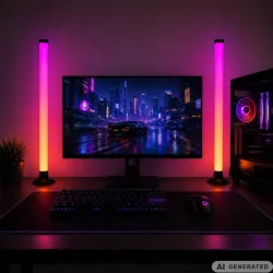 Light bar lampka biurkowa 42 cm RGB czujnik muzyki oświetlenie ambient-5907451392188