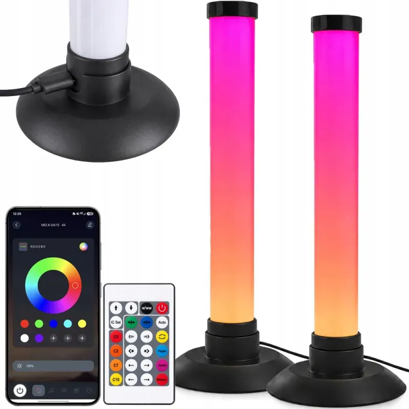 Light bar lampka biurkowa 22 cm RGB czujnik muzyki oświetlenie ambient-5907451392164
