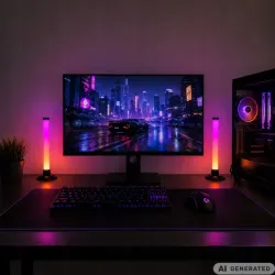 Light bar lampka biurkowa 22 cm RGB czujnik muzyki oświetlenie ambient-5907451392164