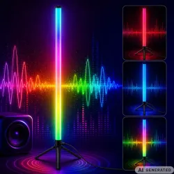 Lampa stojąca 110cm podłogowa narożnikowa RGB nocna sypialni aplikacja-5907451392140