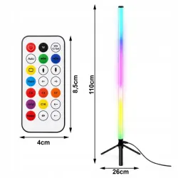 Lampa stojąca 110cm podłogowa narożnikowa RGB nocna sypialni aplikacja-5907451392140