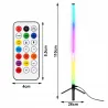 Lampa stojąca 110cm podłogowa narożnikowa RGB nocna sypialni aplikacja-5907451392140