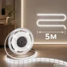 Taśma led usb 5v 5m białe zimne światło z włącznikiem samoprzylepna ozdobna-5907451392027