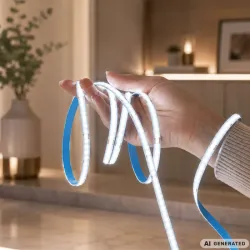 Taśma led usb 5v 5m białe zimne światło z włącznikiem samoprzylepna ozdobna-5907451392027