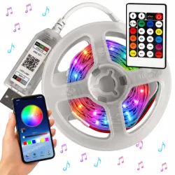 Taśma neon led 10m rgb bluetooth aplikacja pilot elastyczna ledy kolorowa-5907451392003