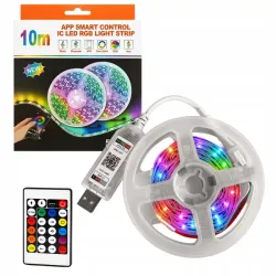 Taśma neon led 10m rgb bluetooth aplikacja pilot elastyczna ledy kolorowa-5907451392003