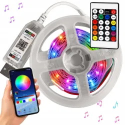 Taśma neon led 5m rgb bluetooth aplikacja pilot elastyczna kolorowa ledy-5907451391990