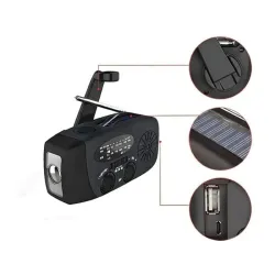 Radio latarka akumulatorowe solarne dynamo na korbkę powerbank usb-5907451380437