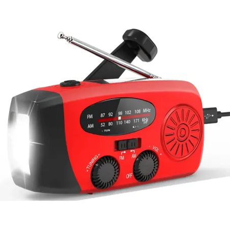 Radio latarka akumulatorowe solarne dynamo na korbkę powerbank usb-5907451380444