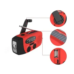 Radio latarka akumulatorowe solarne dynamo na korbkę powerbank usb-5907451380444
