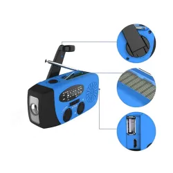 Radio latarka akumulatorowe solarne dynamo na korbkę powerbank usb-5907451380451