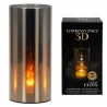 Lustrzana świeca LED 15x7cm żywy płomień w osłonie z efektem 3D 3xAAA-5903288397167