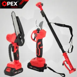 Zestaw 3w1 piła 6" akumulatorowa wysięgnik sekator 2x AKU 21v-5907451391907