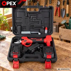 Sekator akumulatorowy elektryczny 25mm ogrodowy nożyce do gałęzi walizka-5907451391846