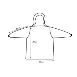 Ciepła bluza koc duża oversize gruba miękka z kapturem szlafrok długa xxl-5907451366141