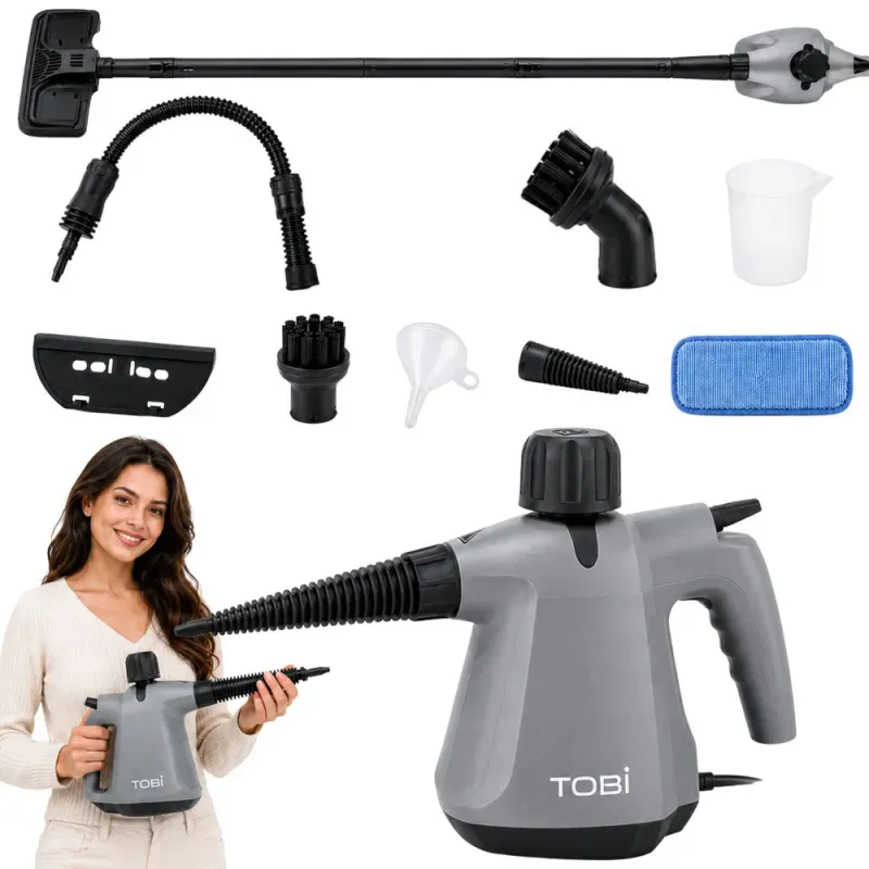 Myjka parowa czyścik mop parowy 1500w 3 bary z akcesoriami do okien fug-5907451381144