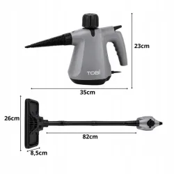 Myjka parowa czyścik mop parowy 1500w 3 bary z akcesoriami do okien fug-5907451381144