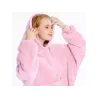 Ciepła bluza koc oversize xxl 2w1 gruba futrzak-5907451338933