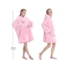 Ciepła bluza koc oversize xxl 2w1 gruba futrzak-5907451338933