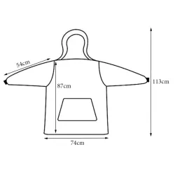 Ciepła bluza koc oversize xxl 2w1 gruba futrzak-5907451338940