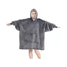 Ciepła bluza koc oversize xxl 2w1 gruba futrzak-5907451338940