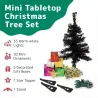 Mini choinka na biurko zestaw z bombkami światełkami i prezentami 58cm-810031585366
