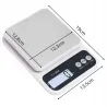 Waga kuchenna elektroniczna jubilerska z misą biała dokładna tara 5kg 1g-5907451392386